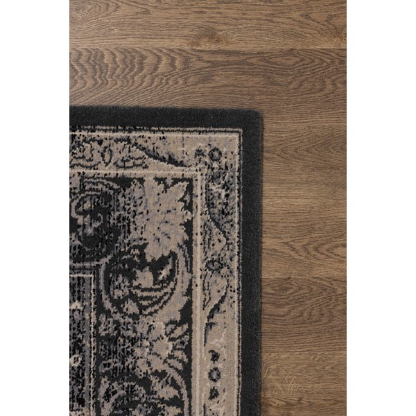 Temno siva volnena preproga 100x180 cm Zana – Agnella-image-3