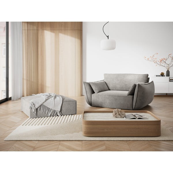Svetlo siv fotelj Vanda - Mazzini Sofas-image-1