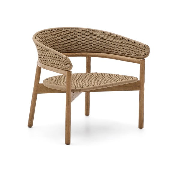 Vrtni fotelj iz masivnega lesa v naravni barvi Arinella – Kave Home