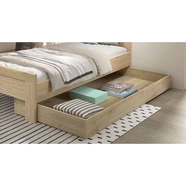 Otroški predal za pod posteljo 90x200 cm v naravni barvi Sam – Vipack-image-1