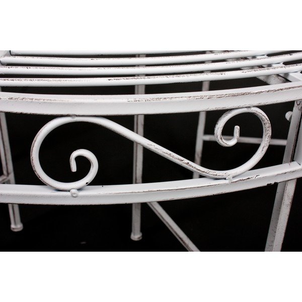 Bela kovinska vrtna klop Varda – Garden Pleasure-image-3