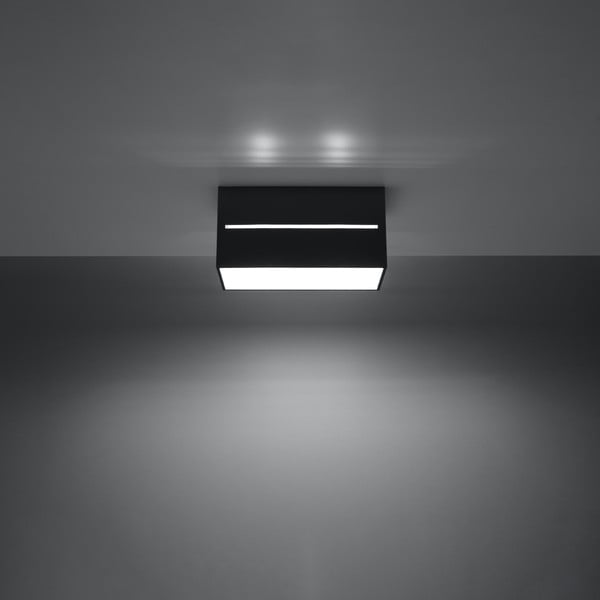 Črna stropna svetilka s kovinskim senčnikom 10x20 cm Lorum – Nice Lamps