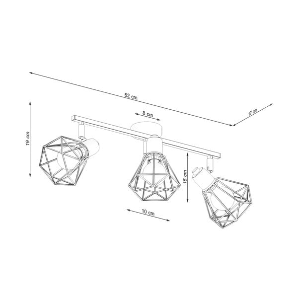 Črna stropna svetilka ø 10 cm Varpu – Sollux-image-4