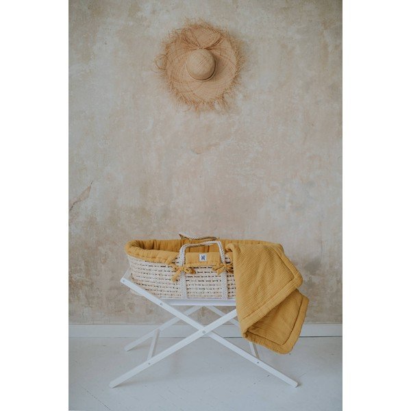 Rumena mojzesova košara s stojalom Meeko - BELLAMY