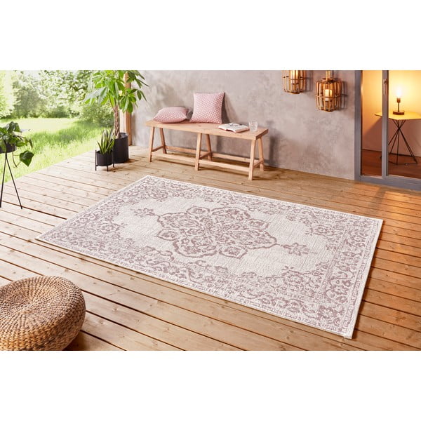 Rdeče-krem zunanja preproga NORTHRUGS Tilos, 120 x 170 cm-image-1