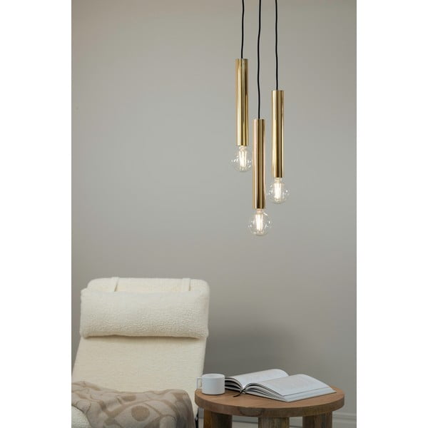 Viseča svetilka v zlati barvi s kovinskim senčnikom 25x25 cm Sencillo - Markslöjd-image-1