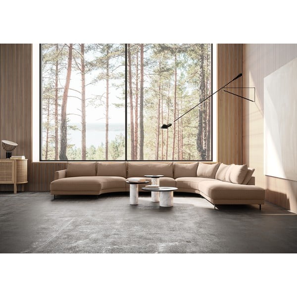 Opečnato oranžna kotna sedežna garnitura (v obliki črke "U") Samba – Furninova -image-1