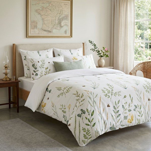 Bela posteljnina za zakonsko posteljo 200x200 cm Gardenia – Mijolnir-image-1