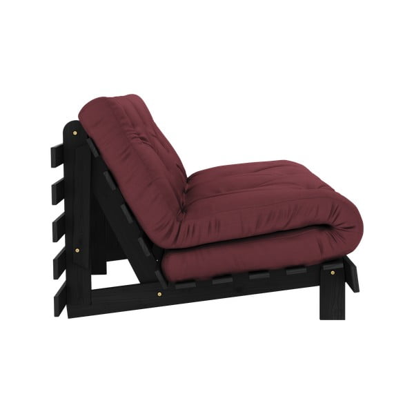 Bordo rdeča raztegljiva sedežna garnitura 160 cm Roots Black Night – Karup Design-image-4