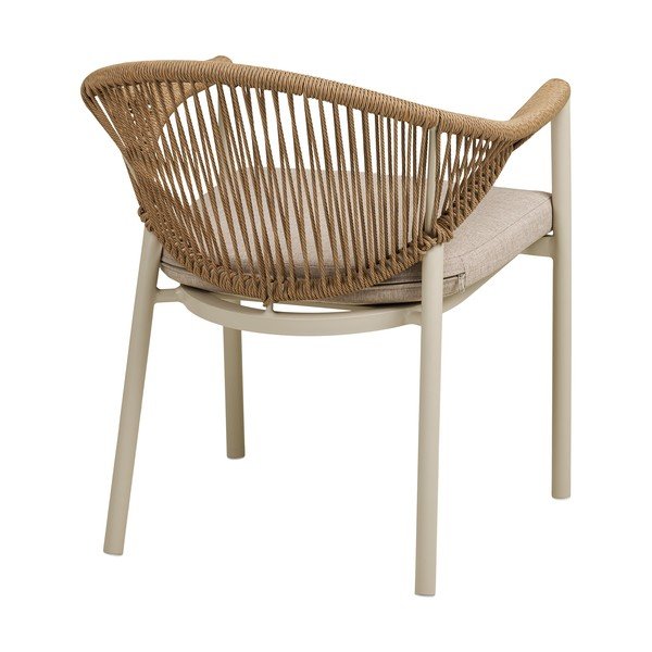 Bež kovinski in oblazinjen vrtni stol Abela – House Nordic-image-4