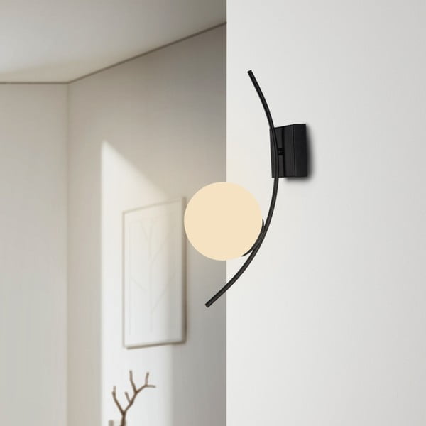 Črna stenska svetilka Squid Lighting Yay, višina 44 cm-image-3