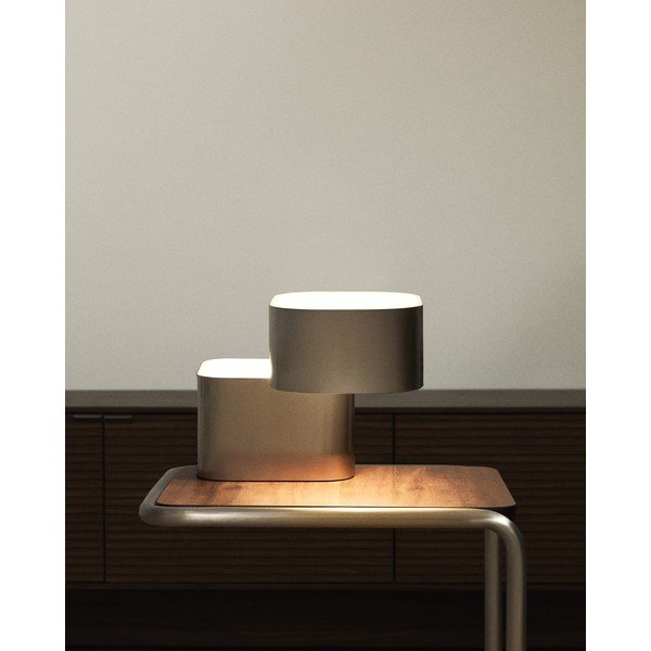 Siva kovinska namizna svetilka (višina 23 cm) Tandan – Kave Home-image-2