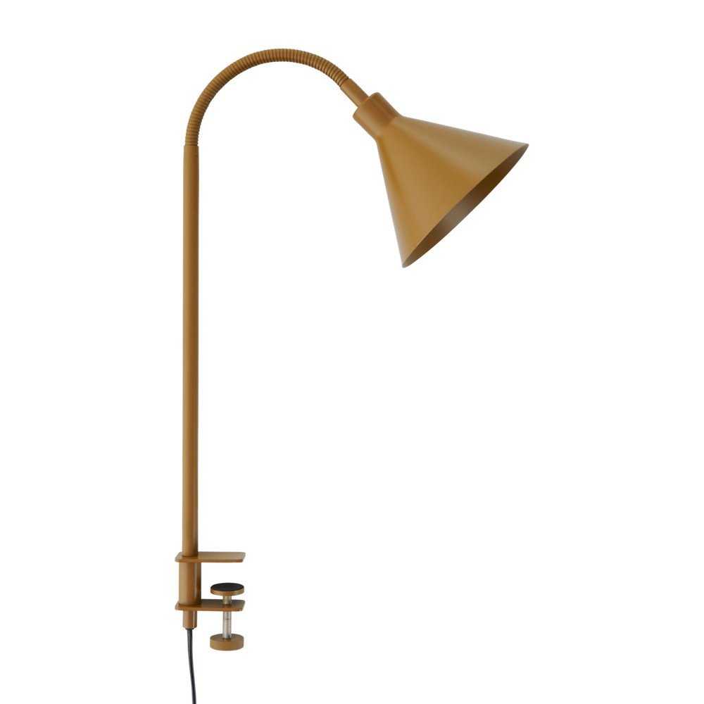 Rjava kovinska namizna svetilka z upogljivo konstrukcijo/s sponko (višina 50 cm) Flexi Torino