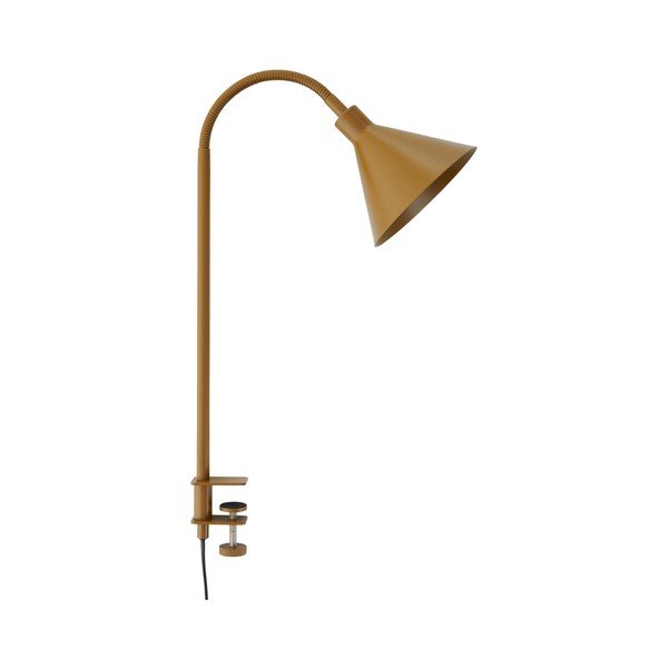 Rjava kovinska namizna svetilka z upogljivo konstrukcijo/s sponko (višina 50 cm) Flexi Torino – Ellos Home