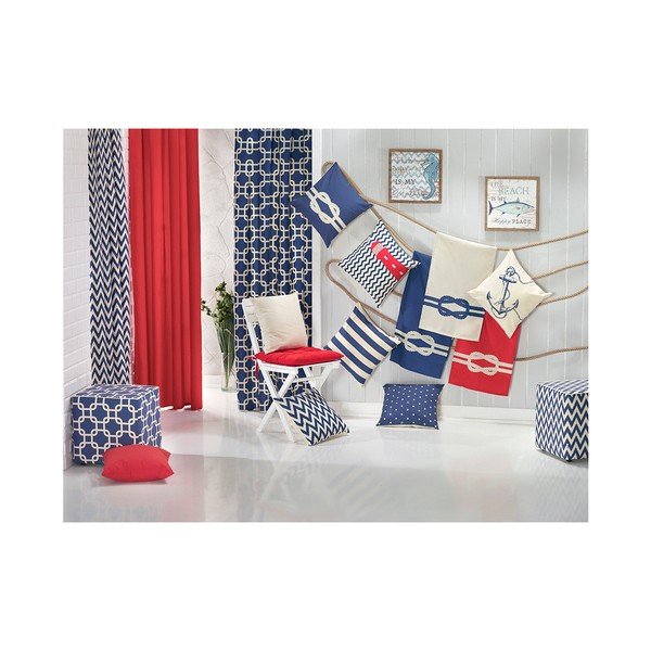 Modra prevleka za vzglavnik Mike & Co. NEW YORK Sail Stripes, 43 x 43 cm-image-1