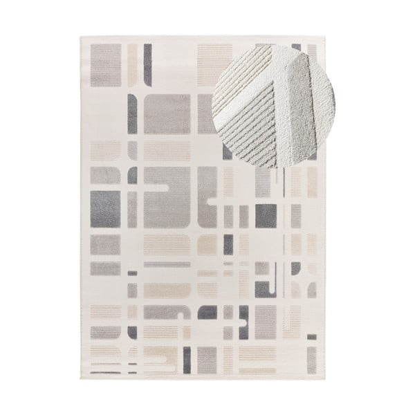 Svetlo sivo-slonokoščena preproga 160x230 cm Flora – Universal