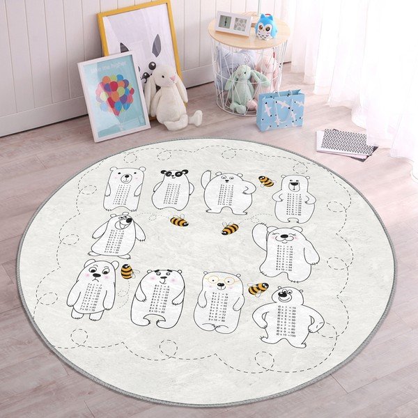 Kremno bela otroška preproga ø 80 cm Comfort – Mila Home-image-4