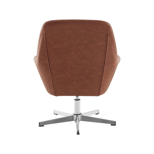 Rjavi fotelj iz umetnega usnja Naomi - Støraa -image-3