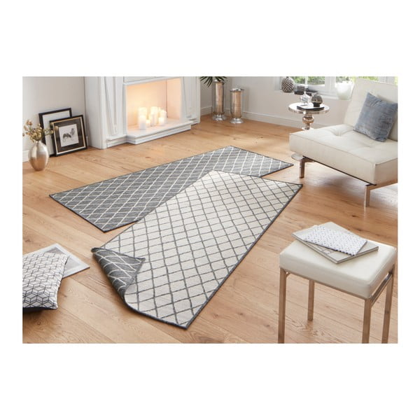 Sivo-krem zunanja preproga NORTHRUGS Malaga, 80 x 350 cm-image-2