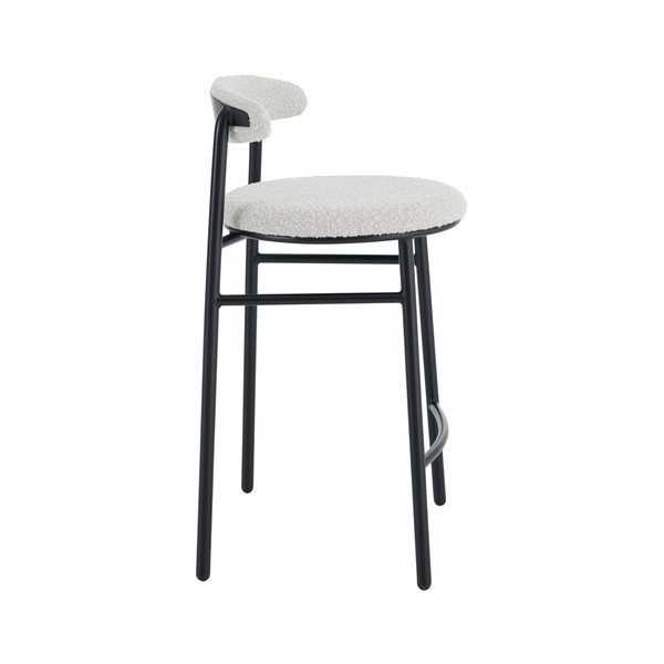 Kremno bel oblazinjen barski stol (višina sedeža 67 cm) Bloggny – Ellos Home-image-3