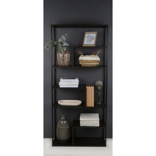 Črn kovinski regal Canett Lite, višina 188 cm-image-1