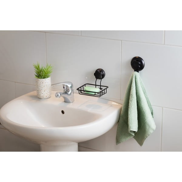 Držalo za milo in gobico Compactor Bestlock Black Soap & Sponge Holder-image-1