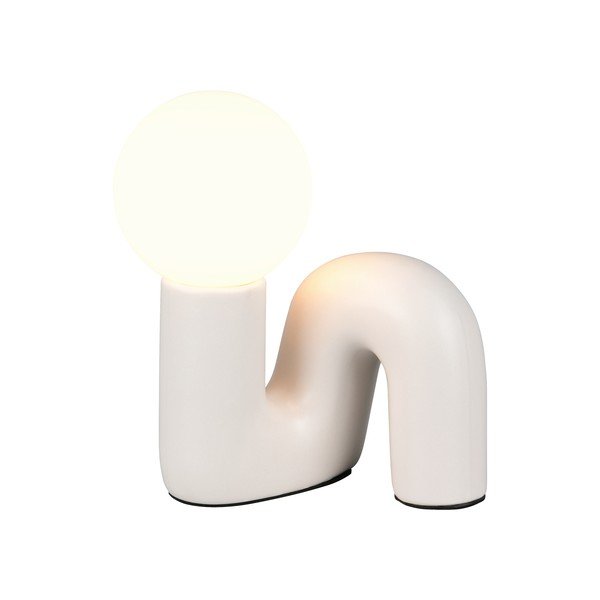 Slonokoščena keramična namizna svetilka (višina 21,5 cm) Quinn – Reality-image-2