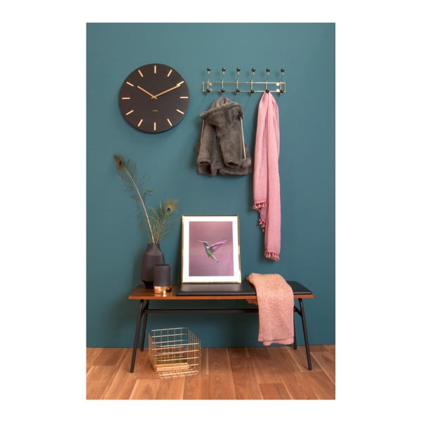 Črna stenska ura Karlsson Charm-image-1