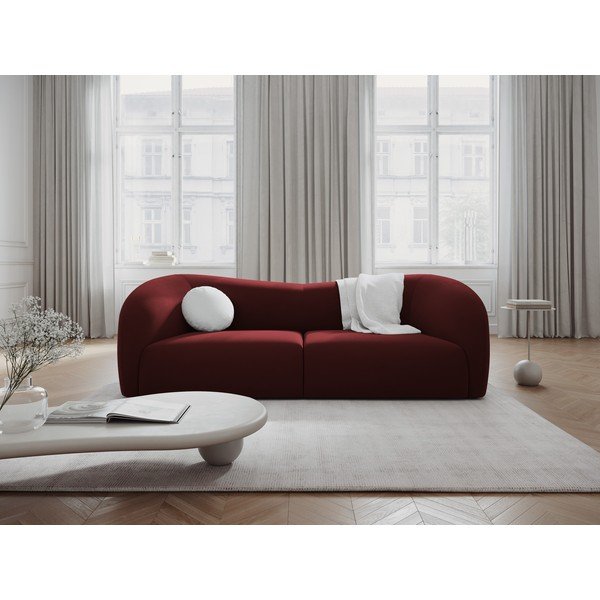 Bordo rdeča žametna sedežna garnitura 237 cm Santi – Interieurs 86-image-1