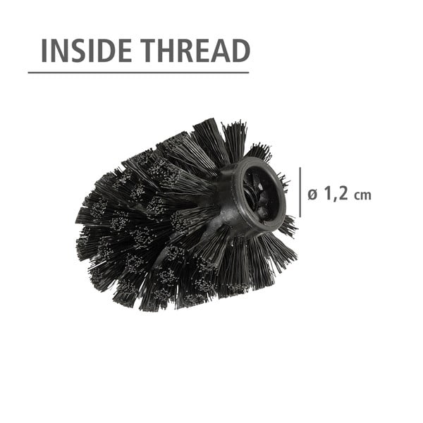 Črne plastične nadomestne glave za WC ščetko v kompletu 10 ks Ø8cm – Wenko-image-2