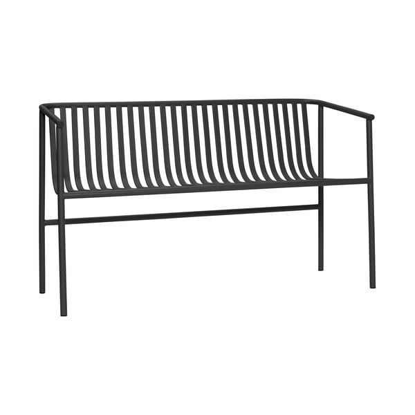 Črna kovinska vrtna klop Villa – Hübsch