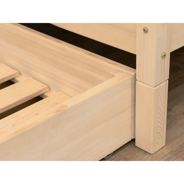 Naraven lesen posteljni predal z letvicami Benlemi Buddy, 80 x 140 cm-image-2