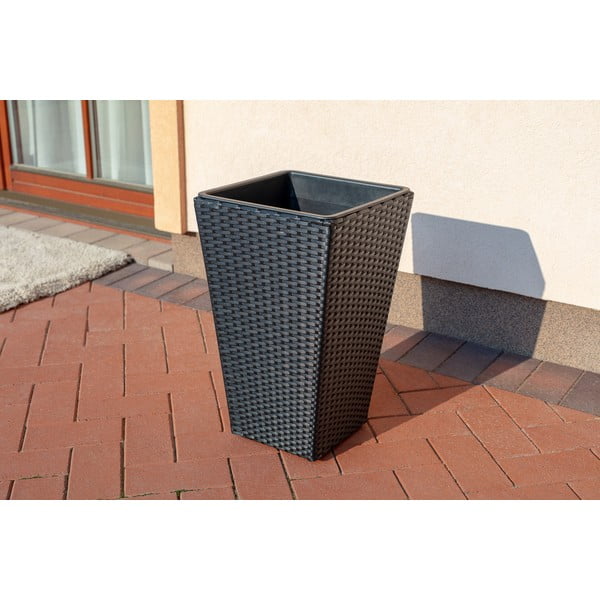 Črn zunanji cvetlični lonček Bonami Essentials Rose-image-1