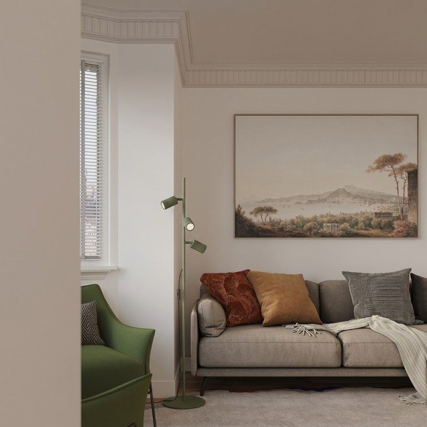 Zelena aluminijasta stoječa svetilka z upogljivo konstrukcijo (višina 155 cm) Gleam – Sollux-image-3