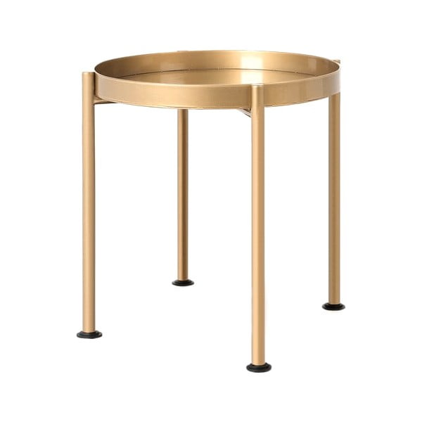 Kavna mizica v zlati barvi CustomForm Hanna, ø 40 cm