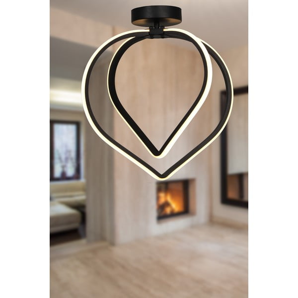 Črna kovinska LED stropna svetilka Pars – Squid Lighting-image-1