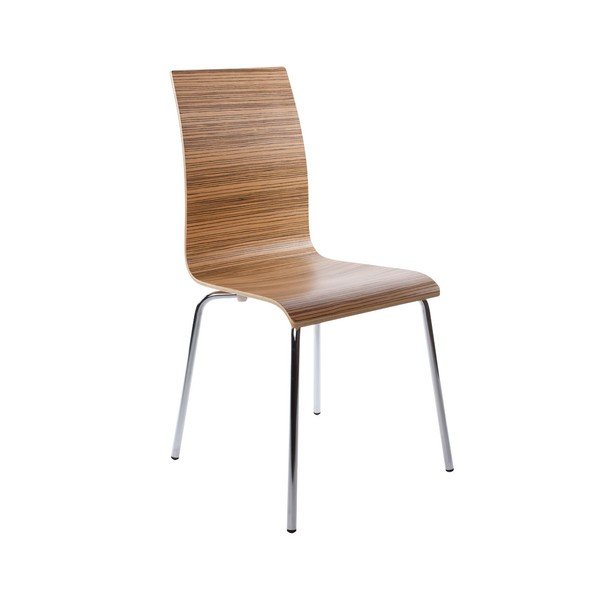 Jedilni stol s sedežem iz svetlega lesa Kokoon Classic Zebrano