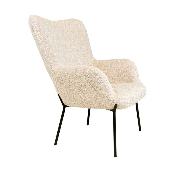 Kremno bel fotelj iz umetnega krzna Glasgow – Bonami Essentials-image-3