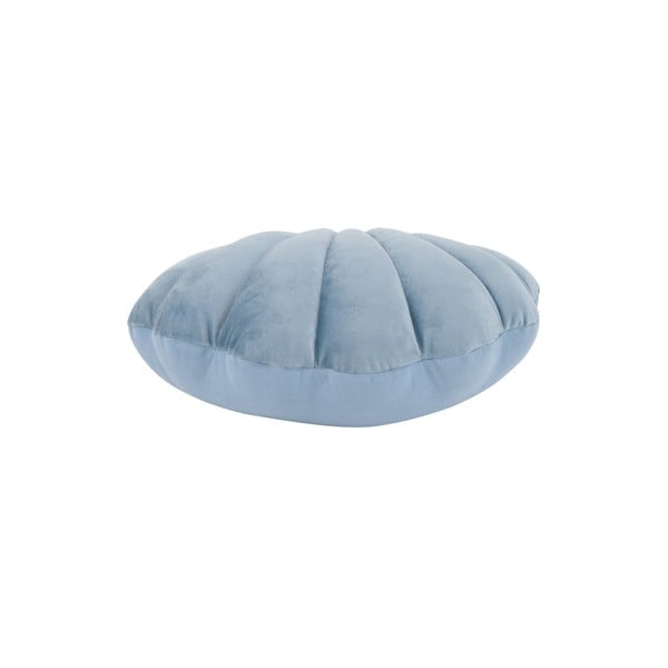 Modra žametna okrasna blazina Westwing Collection Shell, 28 x 30 cm-image-2