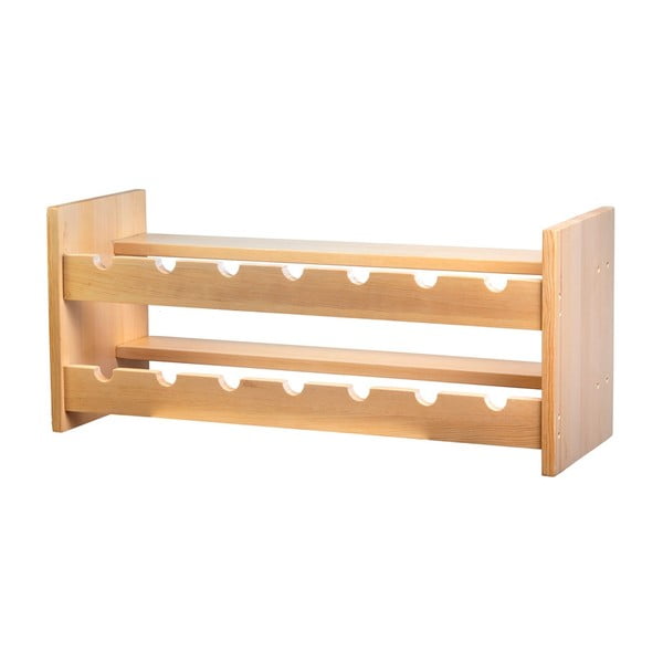 Stensko stojalo za vino iz borovega lesa za 14 steklenic Carol - Kalune Design-image-2