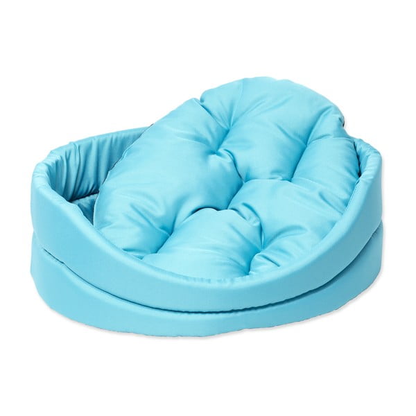 Turkizna plišasta postelja za pse 46x54 cm Dog Fantasy DeLuxe – Plaček Pet Products