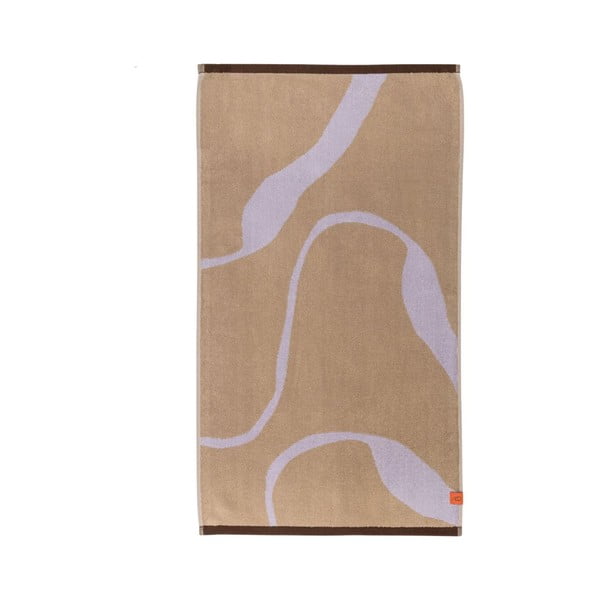 Svetlo vijolična/svetlo rjava brisača iz organskega bombaža 70x133 cm Nova Arte – Mette Ditmer Denmark