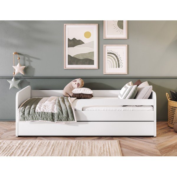 Bela otroška postelja z vzmetnico in letvenim dnom 80x160 cm Duuli – ELTAP-image-4