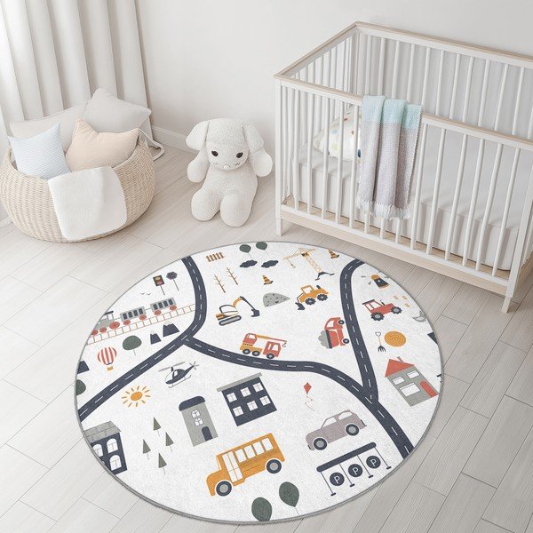 Pralna otroška igralna preproga ø120 cm World Around Me – Mila Home-image-3