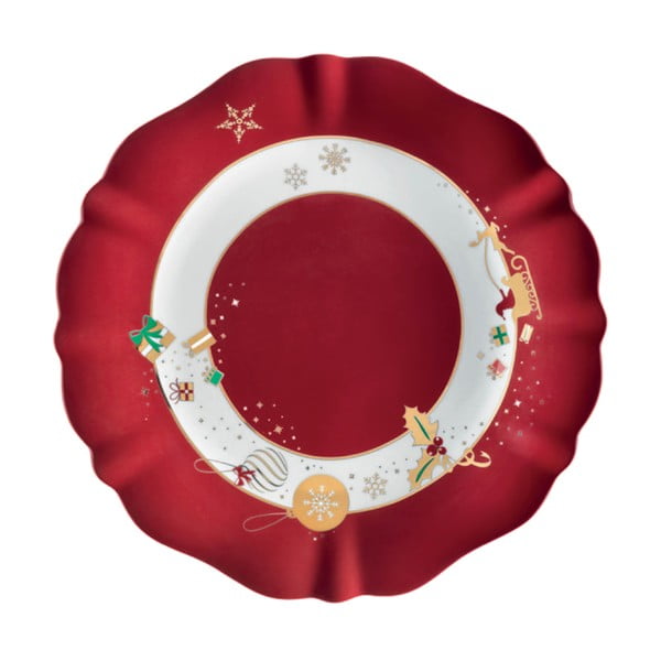 Porcelanast krožnik z božičnim motivom Brandani Alleluia, ⌀ 30 cm