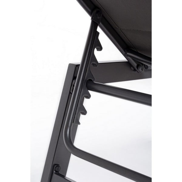 Antracitno siv kovinski vrtni ležalnik Hilde   – Bizzotto-image-3