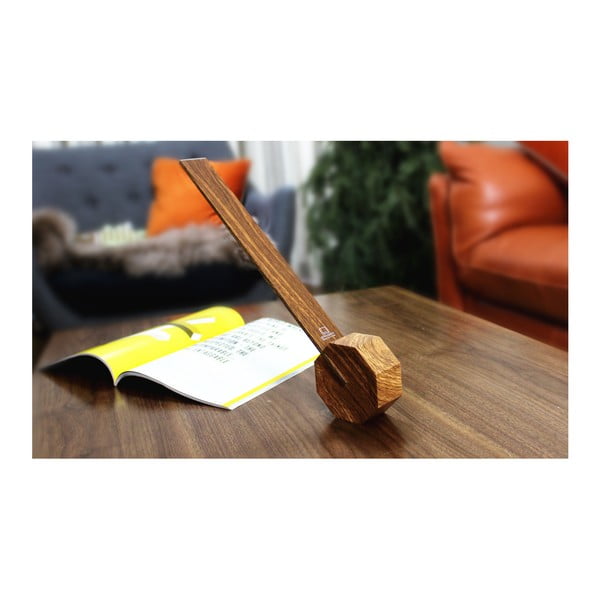 Rjava LED namizna svetilka (višina 38 cm) Octagon One – Gingko-image-3