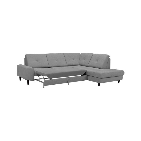 Svetlo siva kotna raztegljiva sedežna garnitura s shranjevanjem Windsor & Co Sofas, desni kot Beta-image-3
