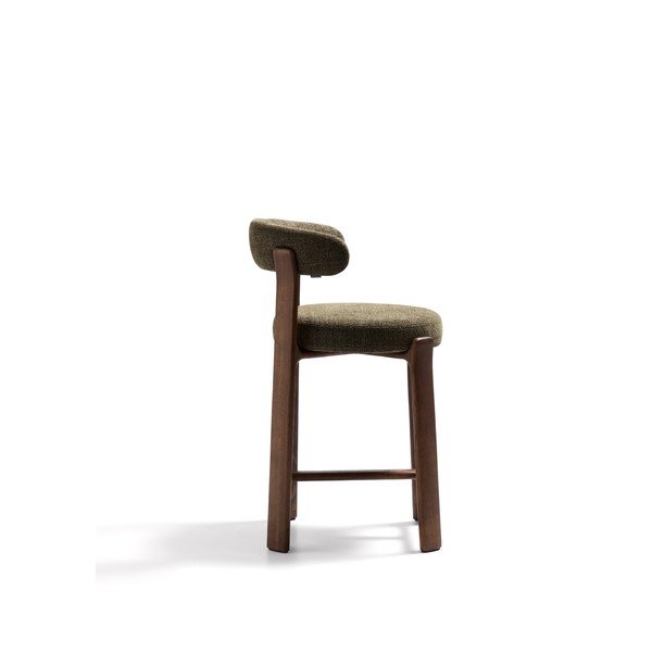 Barski stol iz masivnega jesena v zeleni in temni naravni barvi (višina sedeža 65 cm) Granite – Kave Home-image-3