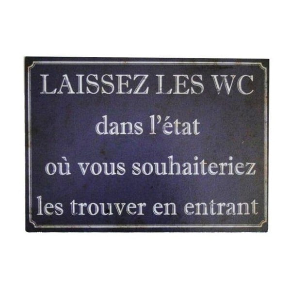 Kovinski znak Antic Line Laissez Les Wc